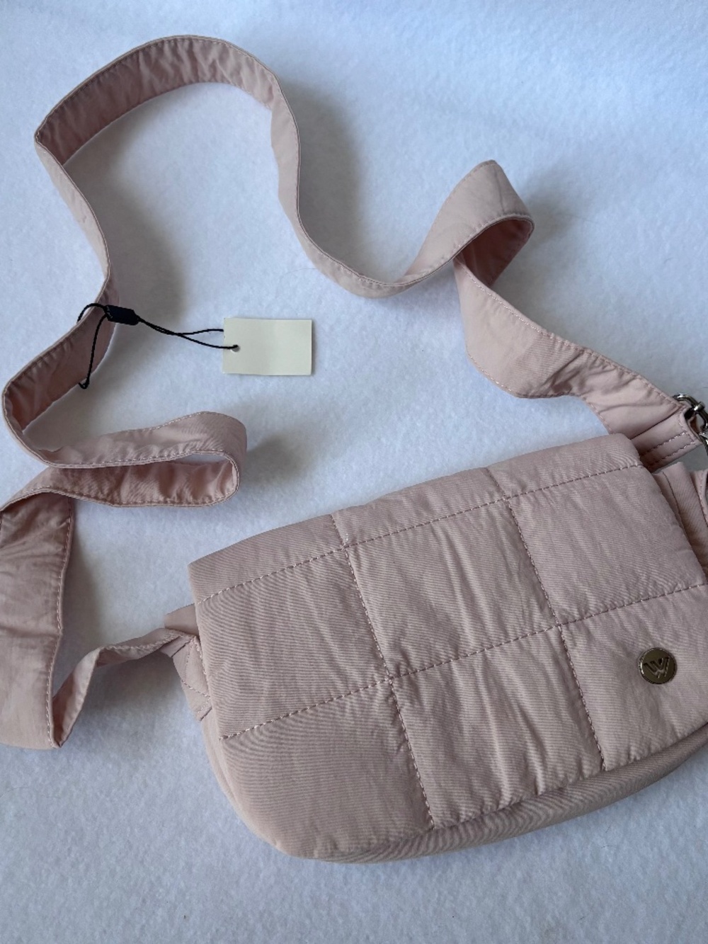 Westbronco Pink Quilted Puffer Crossbody Bag NWT 9x6x2 Flap Shoulder Purse